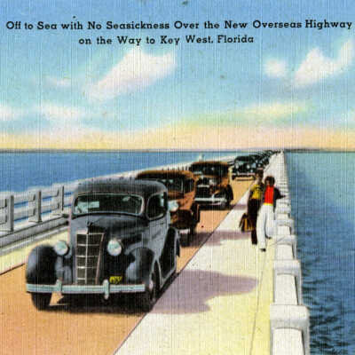Off to Sea with No Seasickness Over the New Overseas Highway on the Way to Key West, Florida