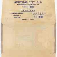          Aerovías Q, S.A. Ticket Envelope; © Key West Art & Historical Society
   