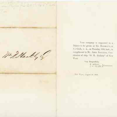 William Hackley Dinner Invitation