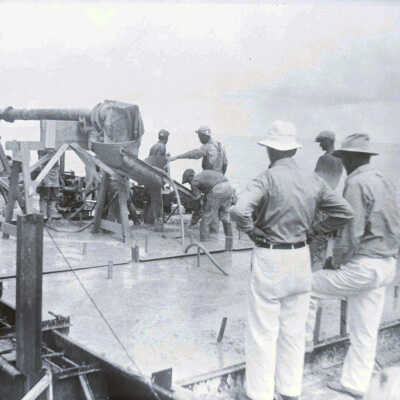 Workers on the Old Seven Mile Bridge