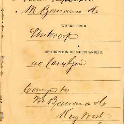 Customs Import Receipt: © Key West Art & Historical Society