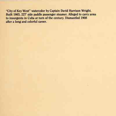 CITY OF KEY WEST Steamship: © Key West Art & Historical Society