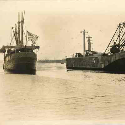 U.S.S. Severn on the Panama Canal