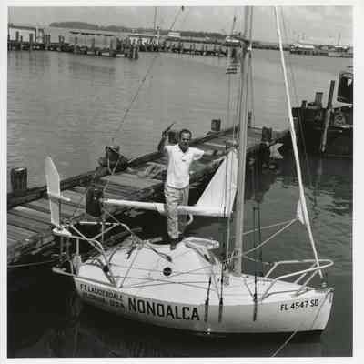 Bill Verity on Sailboat NONOALCA