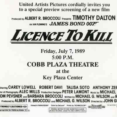'Licence to Kill' Advertising Card: © Key West Art & Historical Society