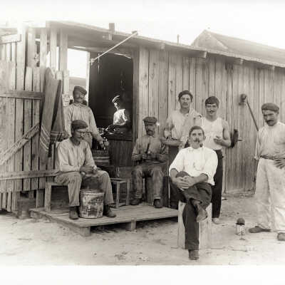 Cooks Peeling Potatoes at Pigeon Key