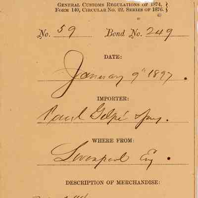 Customs Import Receipt