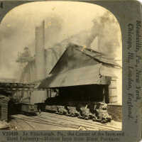 In Pittsburgh, Pa., the Center of the Iron and Steel Industry - Molten Iron from Blast Furnace