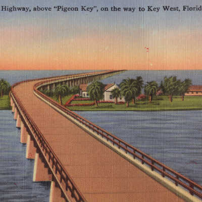 New Overseas Highway, Above 'Pigeon Key', on the Way to Key West, Florida