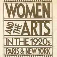 Women and the Arts in the 1920s Exhibition Poster