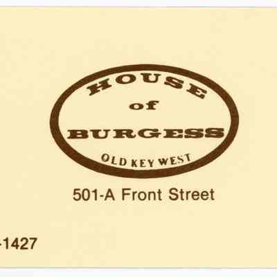 House of Burgess Business Card