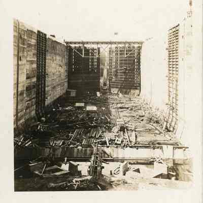 Panama Canal Construction at Gatun Locks