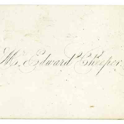 Calling Card for Edward Cheeper