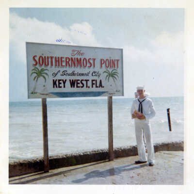 U.S. Navy Sailor at Southernmost Point