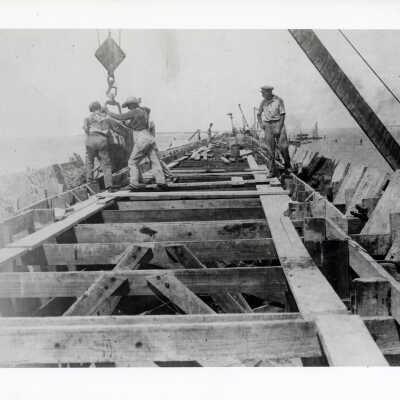 Pouring Concrete for Florida East Coast Railway Bridge
