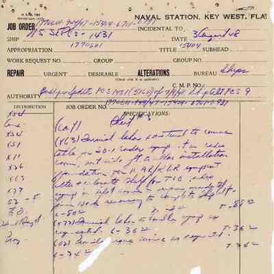 USS EPCS-1431 Job Order