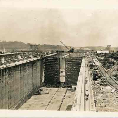 Panama Canal Construction at Gatun Locks