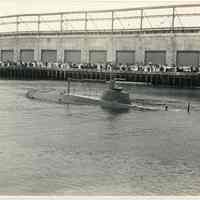 Submarine in the Panama Canal