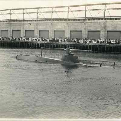 Submarine in the Panama Canal