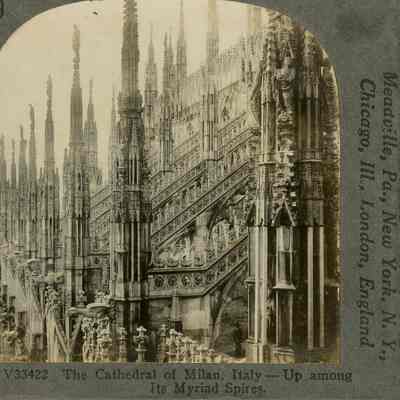 The Cathedral of Milan, Italy - Up Among Its Myriad Spires