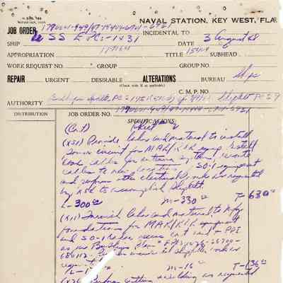 USS EPCS-1431 Job Order