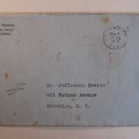 Envelope Addressed to Jefferson Sawyer