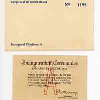 Inauguration Ceremonies Admission Card