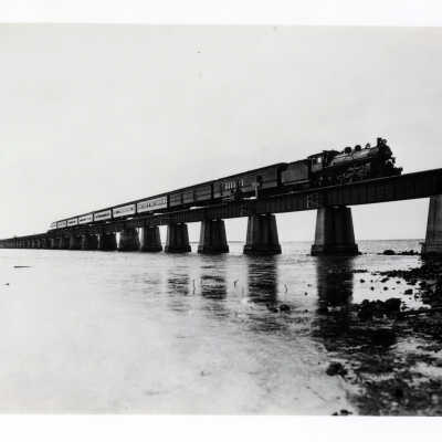 Florida East Coast Railway Train on the Seven Mile Bridge