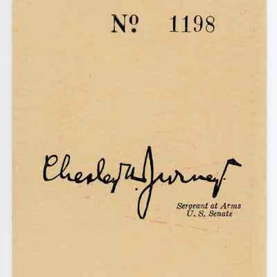 Inauguration Ceremonies Admission Card: © Key West Art & Historical Society