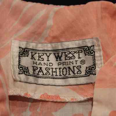 Pink Key West Hand Print Dress tag: © Key West Art & Historical Society
