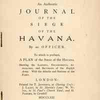 An Authentic Journal of the Siege of the Havana by an Officer