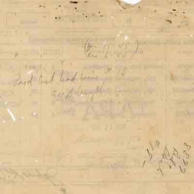 Stub Requisition Form: © Key West Art & Historical Society