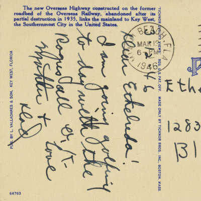 The Highway that Goes to Sea: © Key West Art & Historical Society