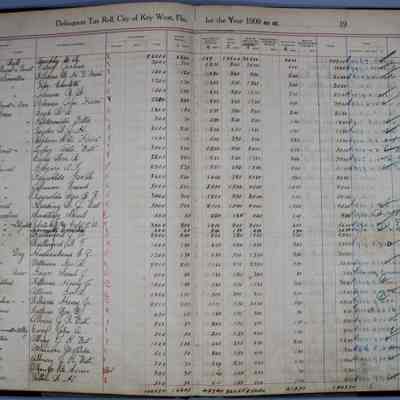 City of Key West Delinquent Tax Roll Year 1909: © Key West Art & Historical Society