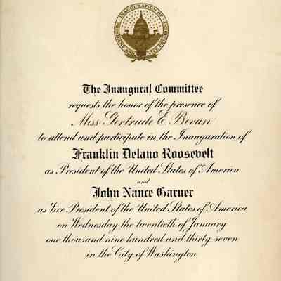 Presidential Inauguration Invitation