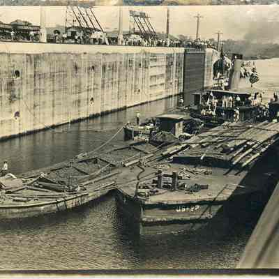 Barges on the Panama Canal