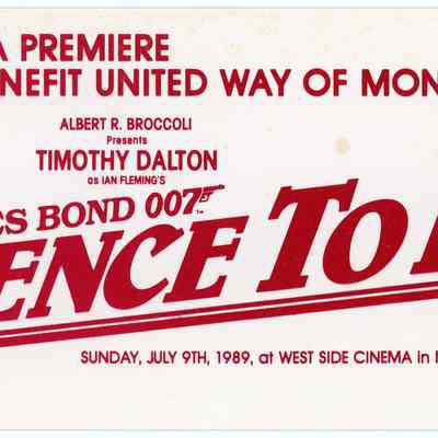 'Licence to Kill' Ticket