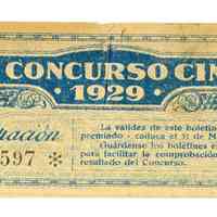 Ernest Hemingway Spanish Raffle Ticket