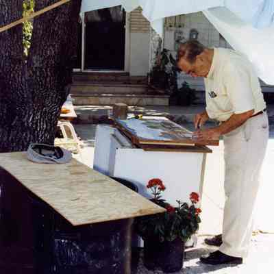 Mario Sanchez in his Studio Under the Trees