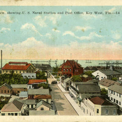 Bird's-eye View, Showing U.S. Naval Station and Post Office, Key West, Fla.
