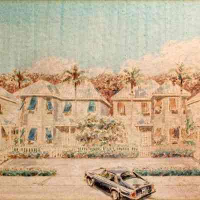 Architect's Rendering of Homes on Amelia Street