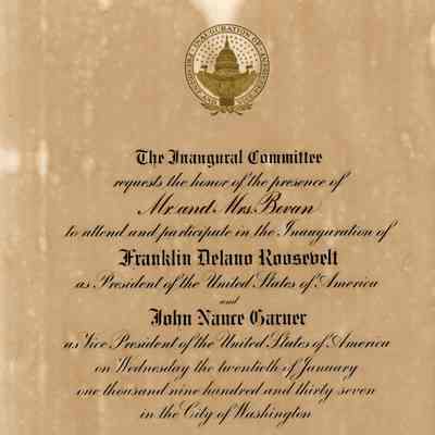 Presidential Inauguration Invitation: © Key West Art & Historical Society