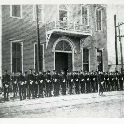 Soldiers at Attention at Key West Armory