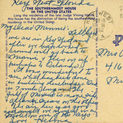 The Southernmost House in the United States, Key West, Florida: © Key West Art & Historical Society