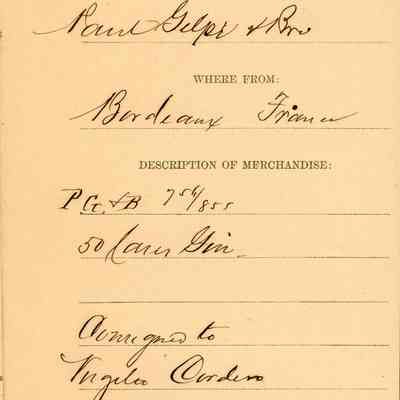 Customs Import Receipt: © Key West Art & Historical Society