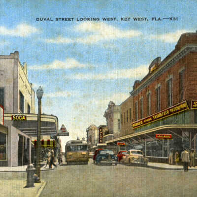 Duval Street Looking West, Key West, Fla.