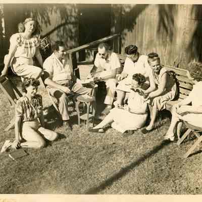 Men and Women Gathered Outside