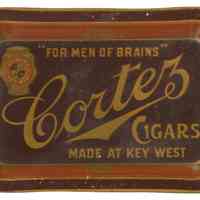 Cortez Cigars Lithograph Tip Tray