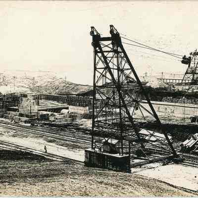 Panama Canal Construction at Gatun Locks