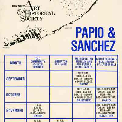 Papio & Sanchez Travelling Exhibit Poster